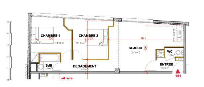 Plan du lot 101